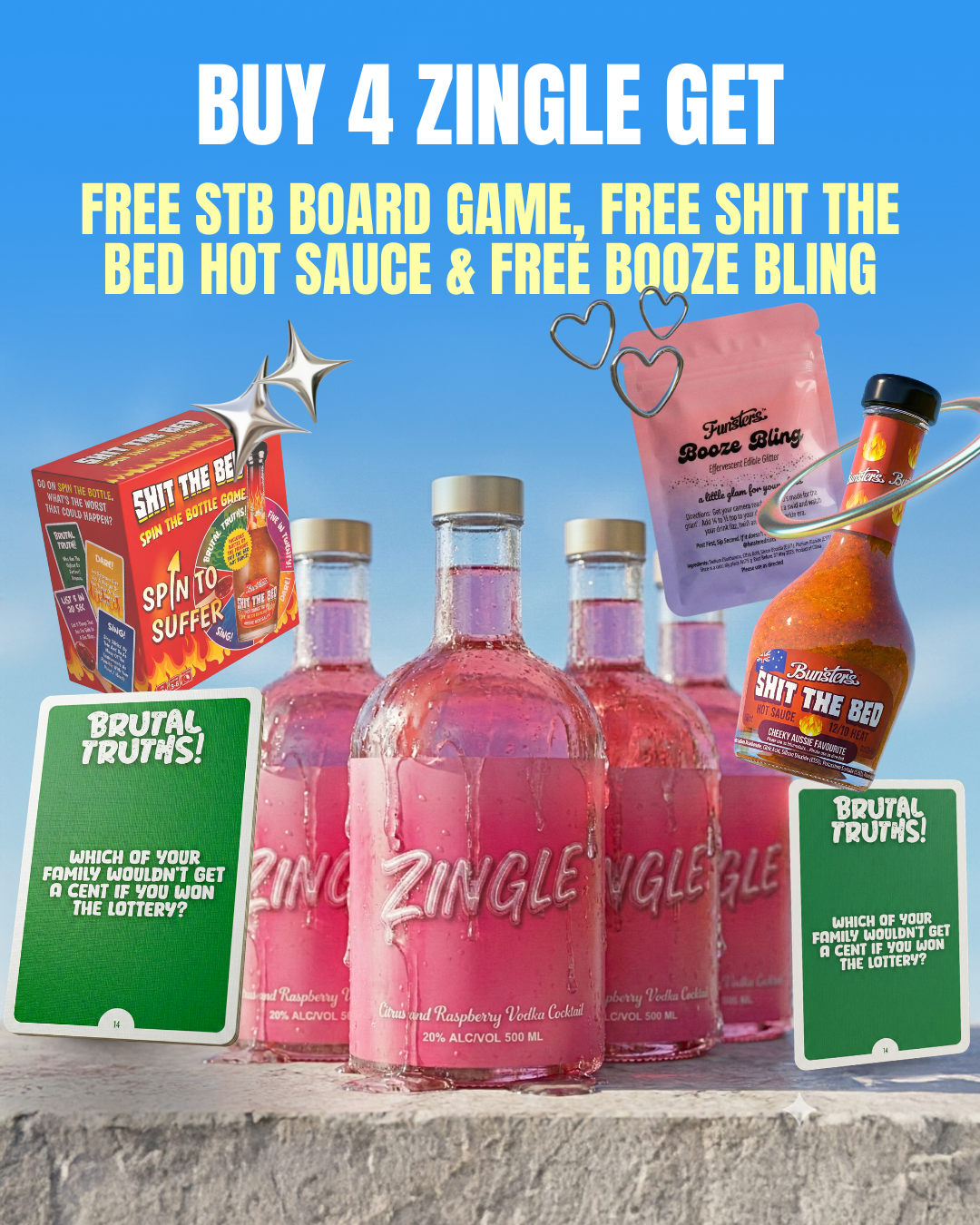 Case of Zingle - 4 x 500ml Bottles