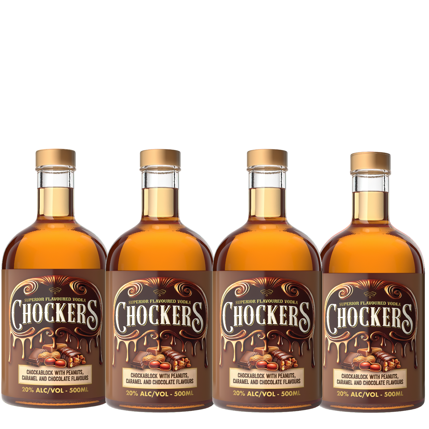 Chockers "Snickers" Flavoured Vodka 500ml (Case of 4)