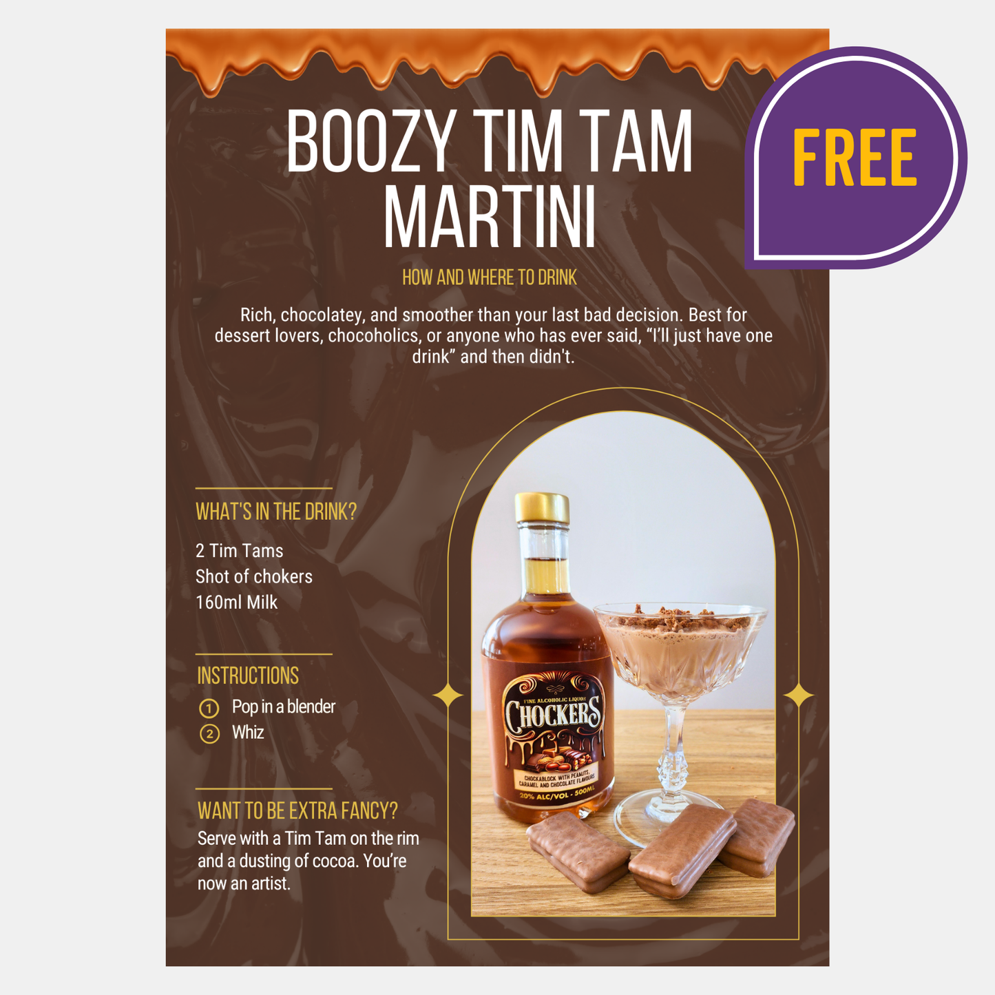 FREE Cocktail eBook : Decadent Dessert Drinks
