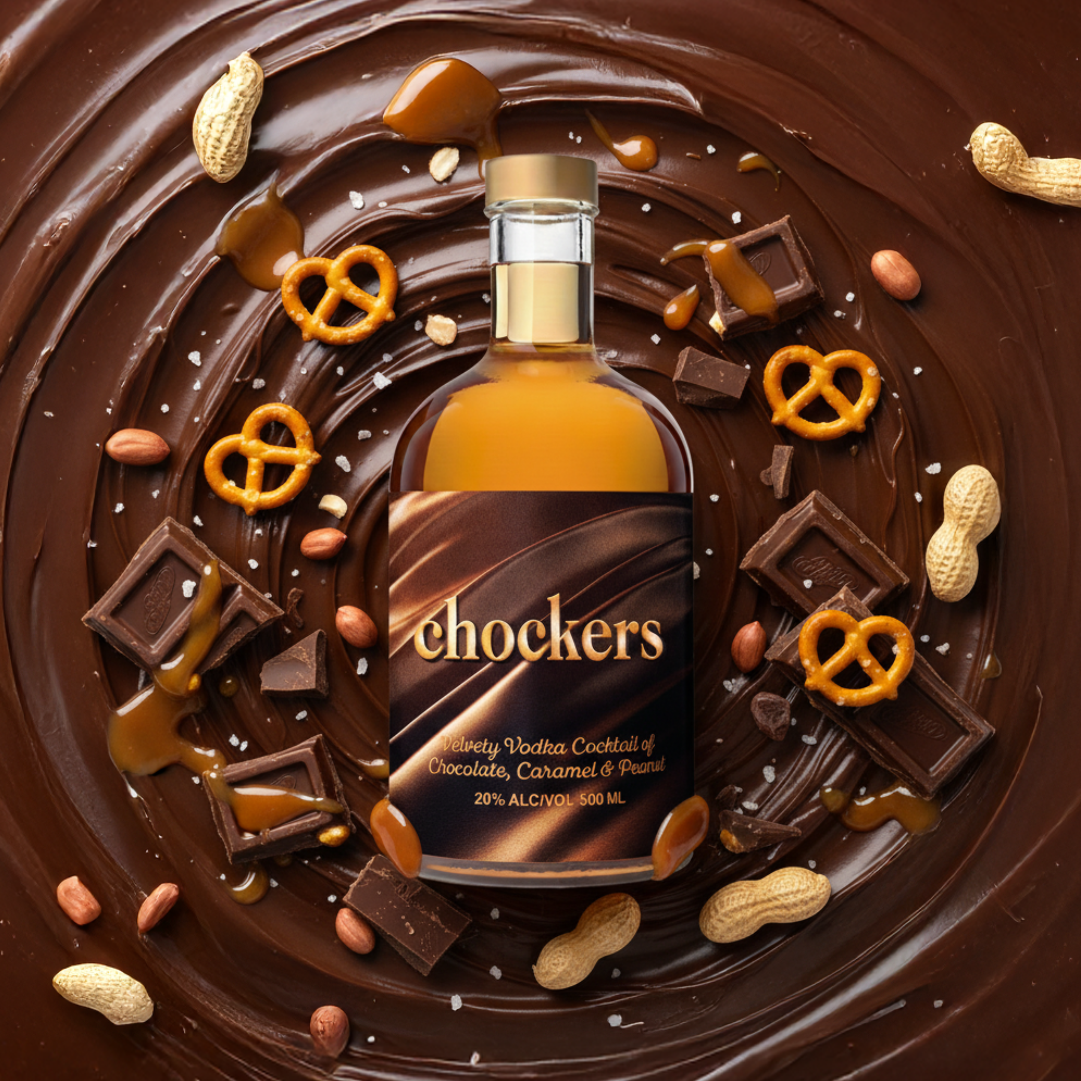 Chockers Choc Caramel Peanut Vodka