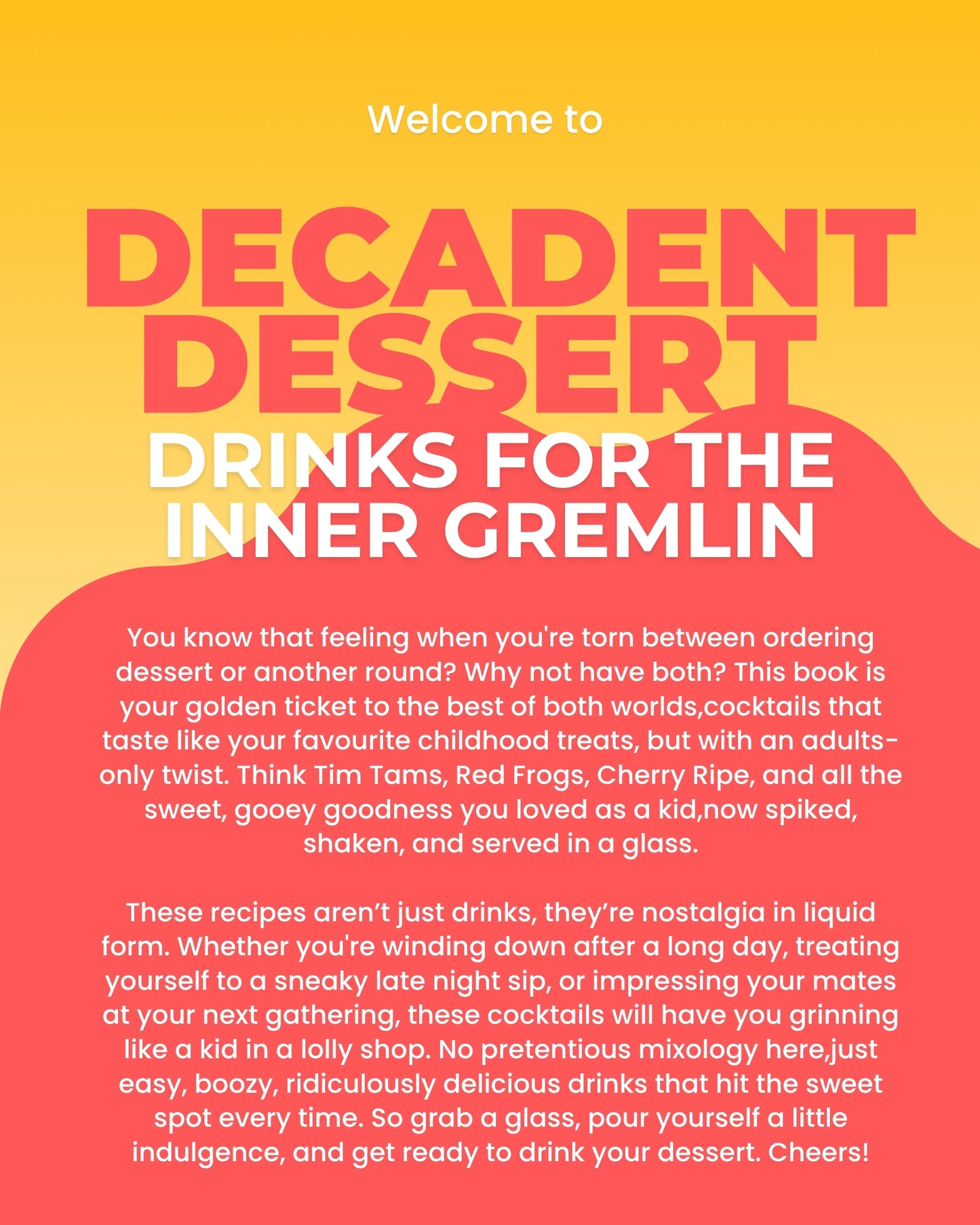 FREE Cocktail eBook : Decadent Dessert Drinks