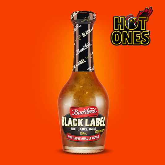 1 x Black Label Hot Sauce (16/10 Heat) (By the carton investor)