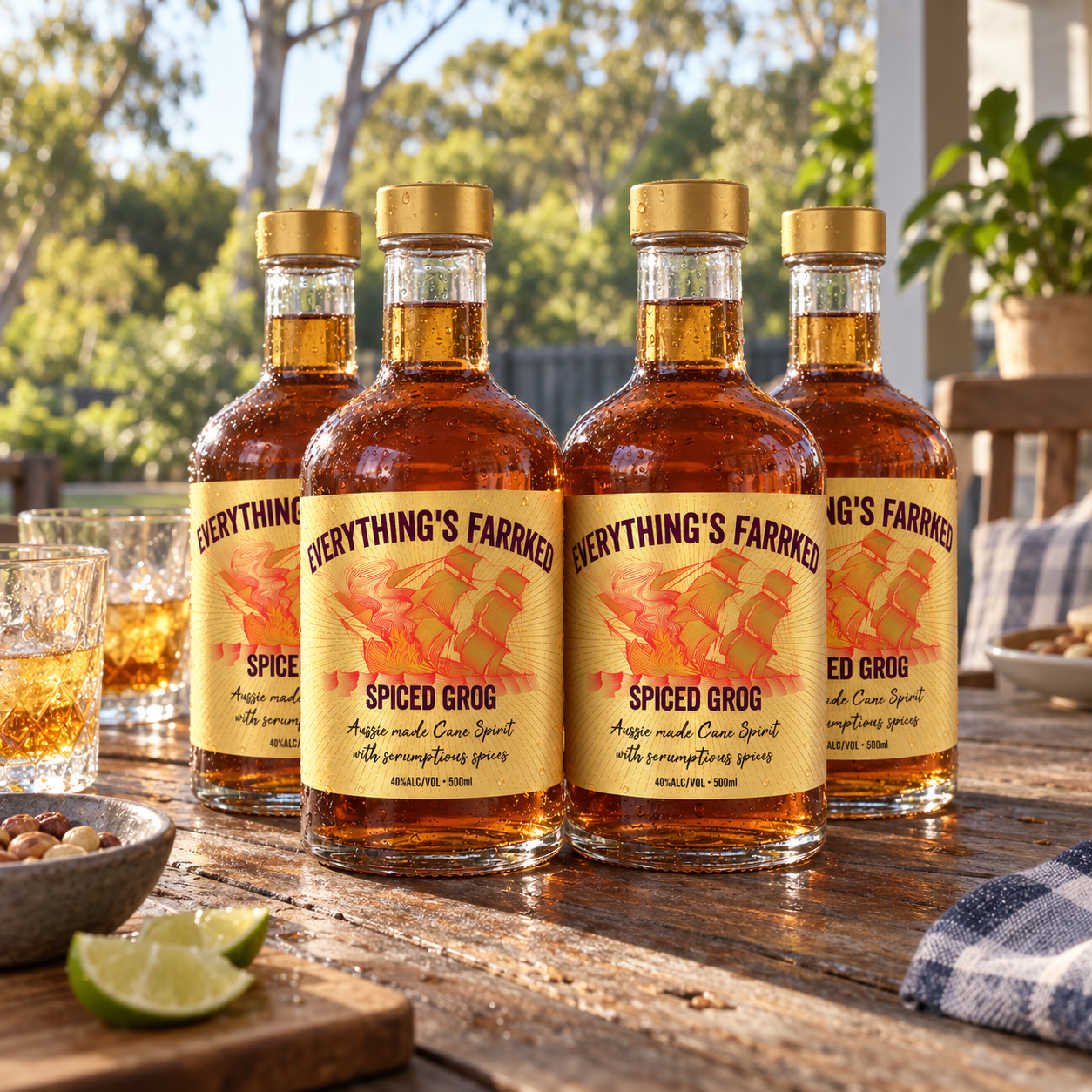 4 x Everything's Farrked Spiced Grog (Carribbean Spice)