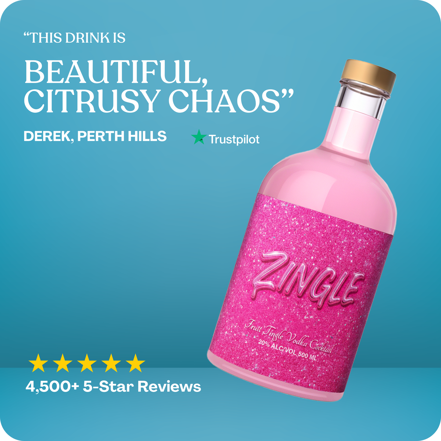 Case of Zingle - 4 x 500ml Bottles