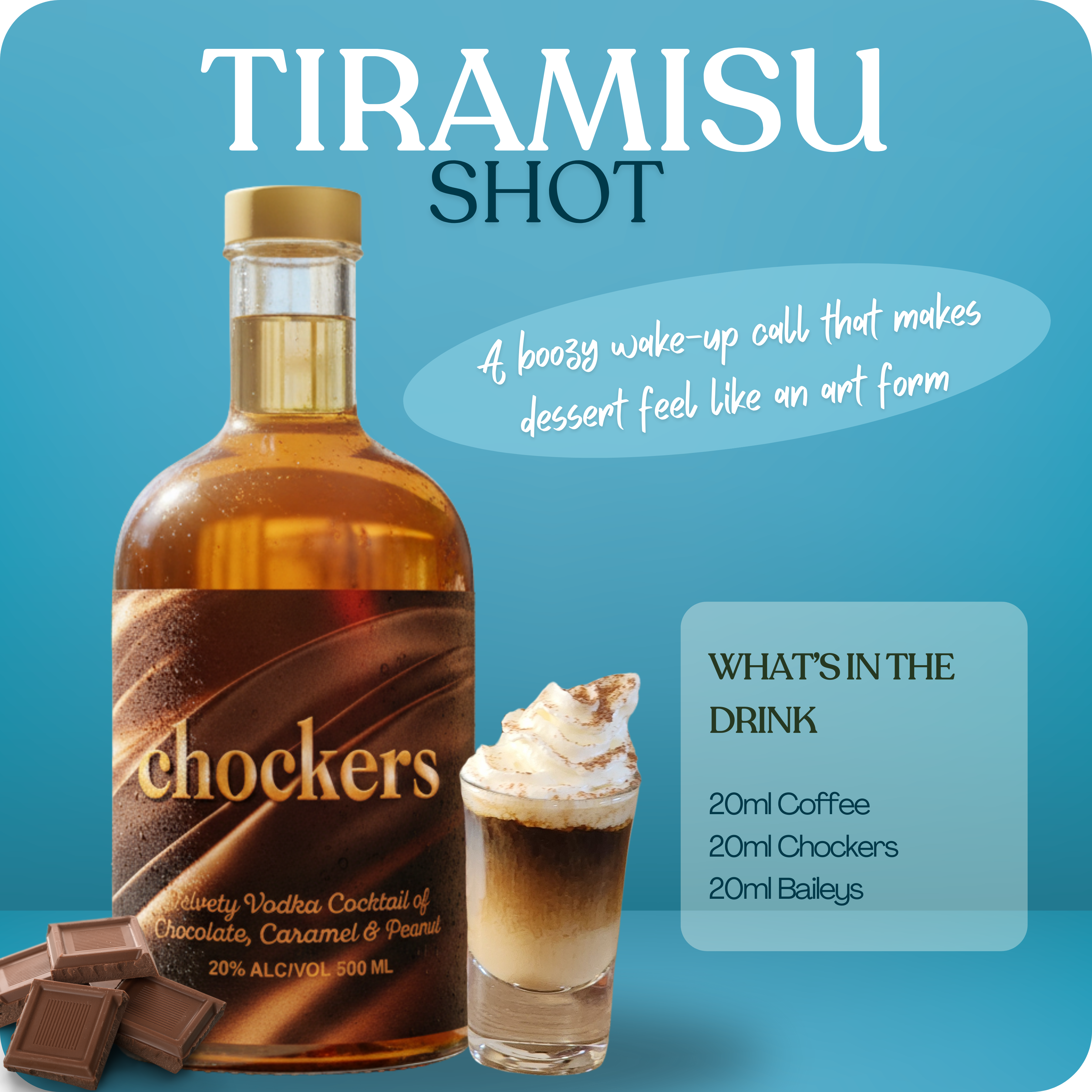Chockers Choc Caramel Peanut Vodka