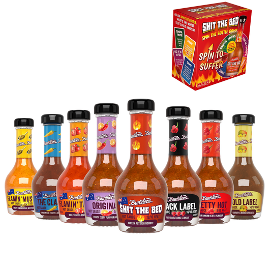 The Perfect 'Hot Ones At Home' Kit: 8 Fiery Sauces With Hilarious Questions And Dares