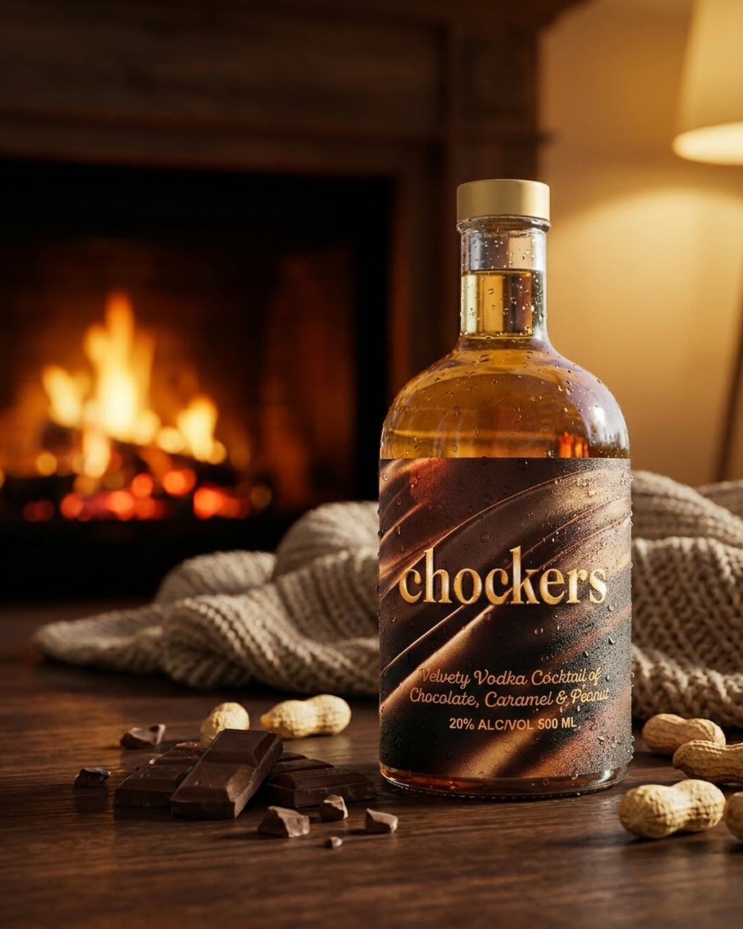 Bunsters Chockers vodka in a chocolate, caramel and roasted-peanut scene